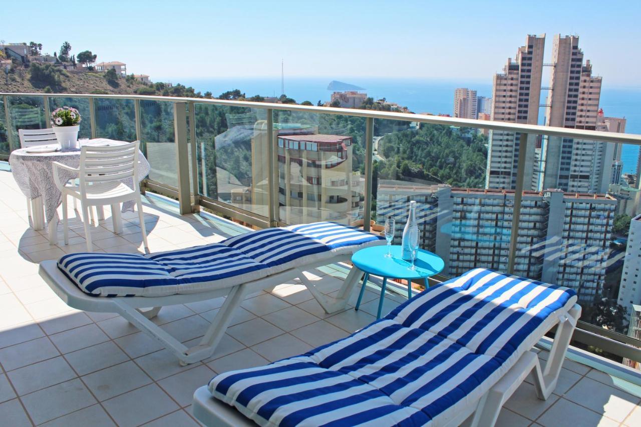 Skyline 20 Apartamento De Lujo Con Terraza Privada Y Vistas Al Mar Benidorm Kültér fotó
