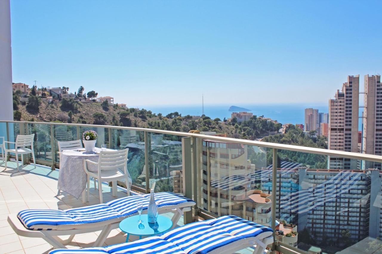 Skyline 20 Apartamento De Lujo Con Terraza Privada Y Vistas Al Mar Benidorm Kültér fotó